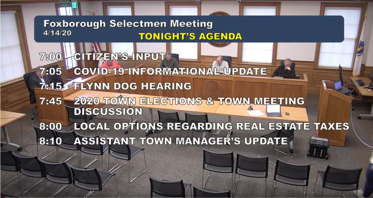 4 14 2020 Board Of Selectmen Meeting 4 14 2020 Board Of Selectmen Meeting