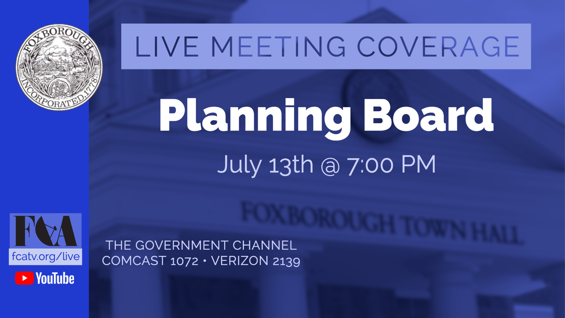 Planning Board Meeting 7/13/2023